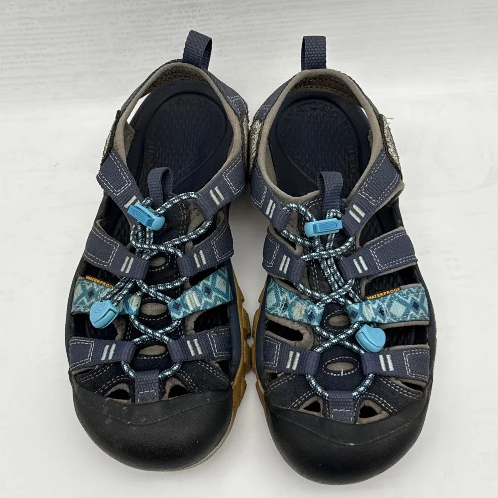 KEEN Newport H2 Navy Blue Waterproof Bumper Toe Hiking Trail Sandal Women Size 7
